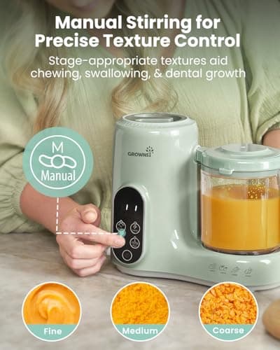 Grownsy Baby Food Maker, Steamer & Blender Baby Food Processor, Green view 3