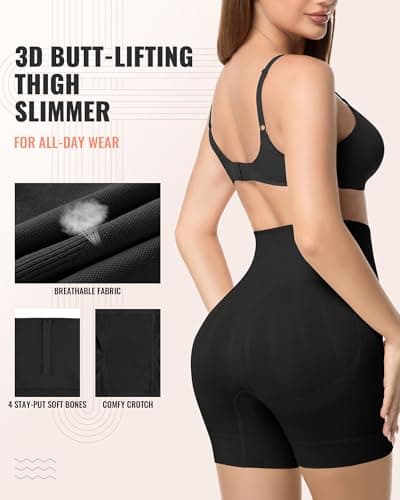 ForeverShaper Tummy Control Shapewear for Women Seamless Girdle Shapewear Shorts Mid Waist Body Shaper Thigh Slimmers view 3