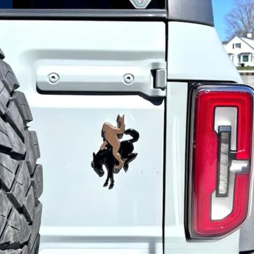 Add-A-Sasquatch Emblem for Bronco, 3x4 Inch, Adhesive Overlay Decal, 2021-2025 Models (Bronze Metallic, Stay Relaxed) view 6