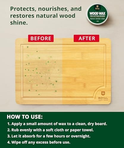 ROYAL CRAFT WOOD Wooden Cutting Boards for Kitchen Meal Prep & Serving - Bamboo Wood Serving Board Set with Deep Juice Groove Side Handles - Charcuterie & Chopping Butcher Block for Meat view 7