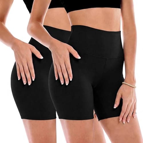 NexiEpoch 2 Pack Biker Shorts for Women - 3"/5"/8" Booty Volleyball High Waisted Black Spandex Shorts for Yoga Dance Workout — image 1