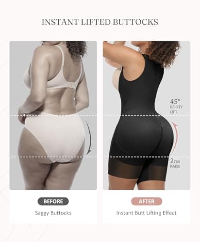 FeelinGirl Fajas Colombianas Moldeadoras Butt Lifting Shapewear Tummy Control Postpartum Faja Body Shaper with Zipper Crotch view 3