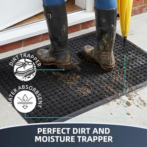 Front Door Mat Outside Entrance, Heavy Duty Doormat, 29.5"x17" view 3