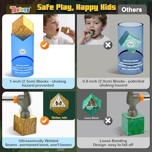 100PCS Large Magnetic Blocks 1 inch Magnets Building Craft, STEM Sensory Toys for Boys Girls 3+, STEM Educational Construction Toys for Kids 3-5 5-7 6-8, Classroom Learning Building Mine Magnet World view 2