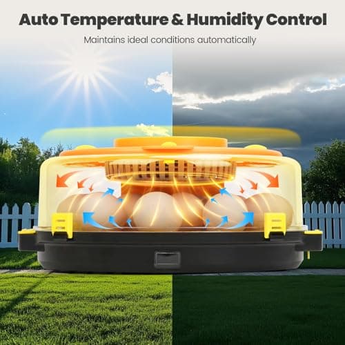 Incubators for Hatching Eggs -15-Egg Automatic Egg Chick Incubator with 5 Smart Preset Modes and Egg Turning, Temperature & Humidity Control Incubator for Goose Duck Children's Day Gift view 3
