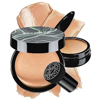 Mushroom Head Air Cushion CC Cream - BB Cream Face Makeup Foundation for Mature Skin Moisturizing Concealer Brighten Long-Lasting, Even Skin Tone for All Skin Types (Medium)