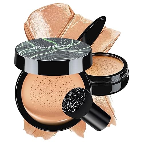 Mushroom Head Air Cushion CC Cream - BB Cream Face Makeup Foundation for Mature Skin Moisturizing Concealer Brighten Long-Lasting, Even Skin Tone for All Skin Types (Medium) — image 1