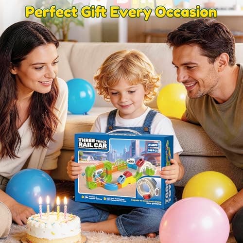 146PCS Electric Train Set for Kids, Flexible Race Track Set Toy view 6