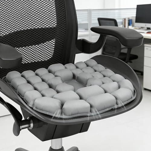 RUIERS Travel Seat Cushion, 3D Air Inflatable Pressure Relief Cushion for Hemorrhoid and Tailbone Pain Relief, Optimal Support for Long Sitting in Car, Air Travel, Office Chairs, Home Living — image 1