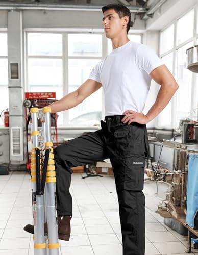 DURAWERK Men's Cargo Pants, Water Resistant Work Pants, Durable Ripstop Tactical Pants, EDC Hiking Pants, Hunting Pants view 3