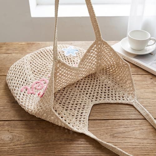 NYLGOXITK Custom Name Hollow-Weave Crochet Tote Bag Personalized Lightweight Woven Beach Bag for Women, Perfect for Bachelorette Party, Vacation & Everyday Outings view 7