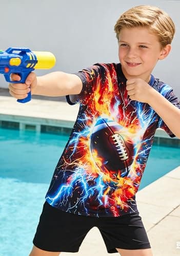 ALISISTER Boys T-Shirt Kids Cool Short Sleeve 3D Graphic Shirts for Boy 4-16T view 2