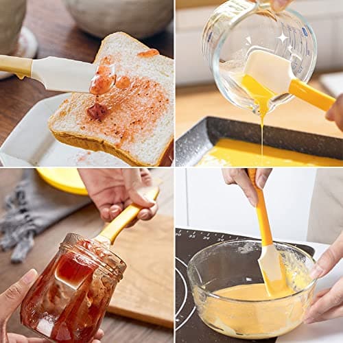 Silicone Jam Spreader Spatula with Can Opener End, Multi Purpose Spreaders for Jar, Peanut Butter Jelly Spreader, Chocolate Spreader Mixing Scraper, Spread with Clean Hands By Simple Spreading view 5