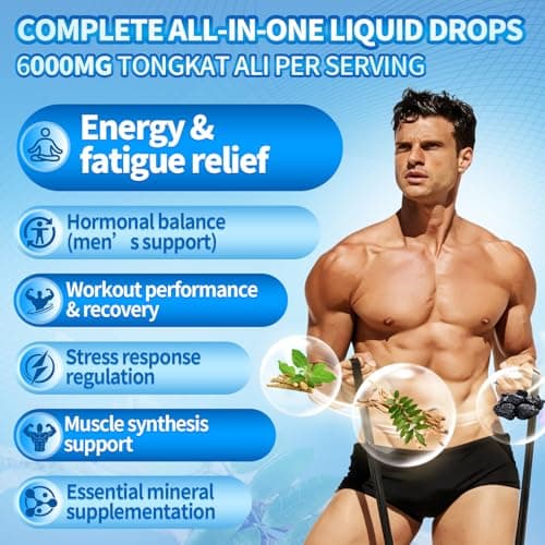 VivoNu Tongkat Ali Liquid Drops with Shilajit* for Men, Turkesterone, Fadogia Agrestics, Magnesium Zinc & Boron, Berry Flavor Herbal Supplements* for Energy*, Immune* Health view 2