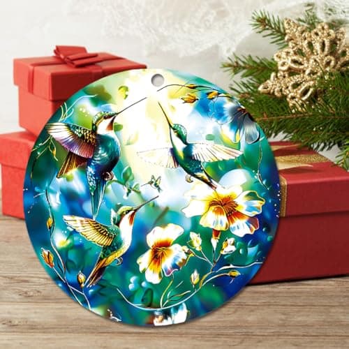 Hummingbird Ornament, Bird Ornaments for Christmas Tree, Humming Birds Suncatcher Ornament, Beautiful Unique Christmas Ornaments - Hummingbird Gifts for Women, Humming Bird Gift Ideas view 2