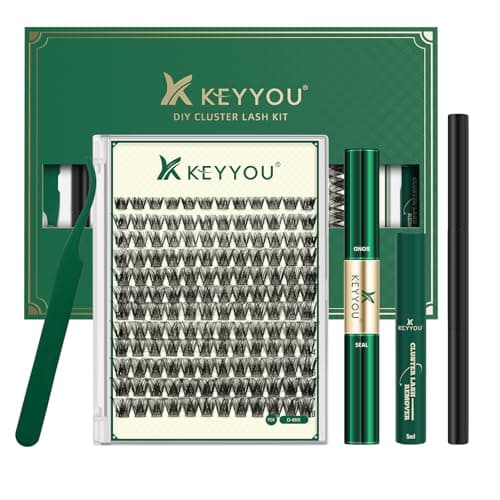KEYYOU Lash Clusters Kit Natural Wispy DIY Lash Extension Kit 144pcs Lashes Clusters Eyelash Extension with Mascara Brush Bond and Seal Glue Remover Applicators and Brush for Lashes Extensions (Y01) — image 1