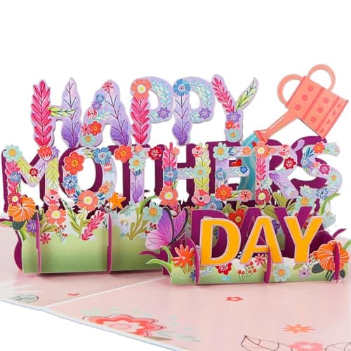 FaCraft 3D Pop Up Mothers Day Card - Happy Mothers Day Flower Pop Up Gift Greeting Card with Envelope with Blank Insert for Best Mom Women Wife Daughter Grandma view 1