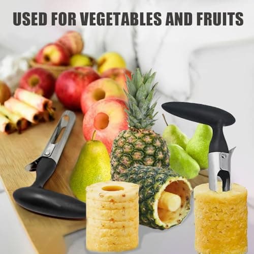 Premium Apple Corer Tool Apple Corer Cutter Easy to Use and Clean Sturdy Core Remover with Sharp Serrature Stainless Steel Corers for Pear Fruits Ease view 5