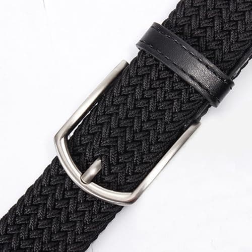 Myfunc 2Pack Belts No Holes Golf Jeans Pants Casual Stretchy Elastic Braided Woven Belt for Mens Boys Womens Girls view 4