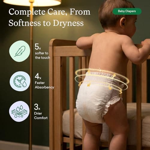 PurComfy Baby Diapers Essential Kit, 4 Pack Size 6 Diapers (112 Ct), 6 Baby Wipes (360Ct), 4 Travel Pack Wipes (32Ct) and 2 Dry Wipes (120Ct), All in One Newborn Essentials Kit, Total 624 Count view 5