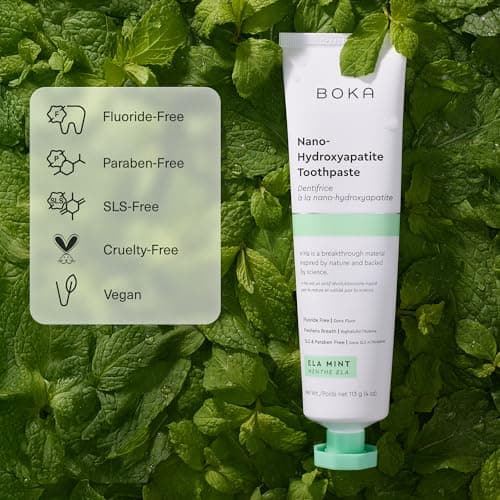 Boka Fluoride Free Toothpaste, Nano Hydroxyapatite Toothpaste, Appropriate for Sensitive Teeth - for Adult Oral Care - Ela Mint Flavor, 4 Fl Oz 1Pk US Manufactured view 3