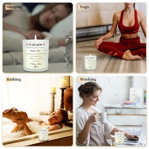 Nialnant Mothers Day Scented Candle Gifts for Mom, Grandma, I Love You Mom Birthday Gifts from Daughter or Son, Lavender Scented Candles for Women view 6