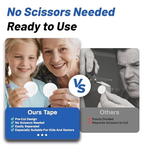 dosun Double Sided Heavy Duty Extra Strong Adhesive Tape -210pcs Nano Tape Sticky Adhesive Dots -Indoor/Outdoor General Purpose Mounting Tape for Securing Picture Frames, Carpets(25FT) view 2