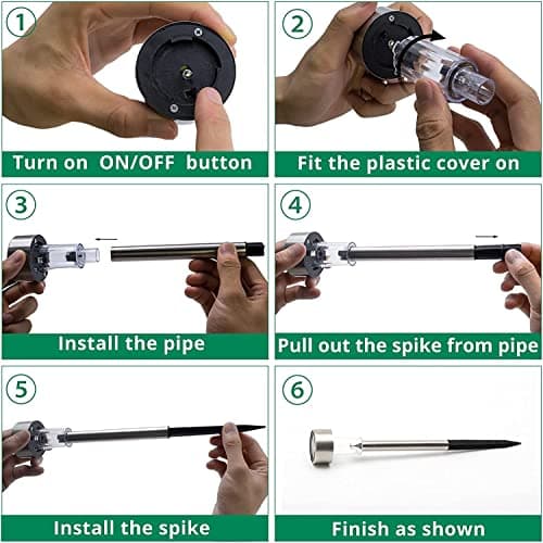 Dream Master Solar Lights Outdoor Waterproof, Stainless Steel LED Landscape Lighting, Solar Garden Lights, Outdoor Decorations for Yard, Pathway, Walkway, Patio, Lawn - 12 Pack(Warm White) view 7