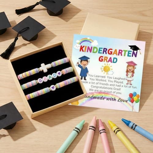 AYJDXXKJ Kindergarten Graduation Gifts Class of 2026, Preschool Graduation Bracelet for Girls, Graduation Gift for Daughter Granddaughter Niece with Gift Card & Present Box view 5