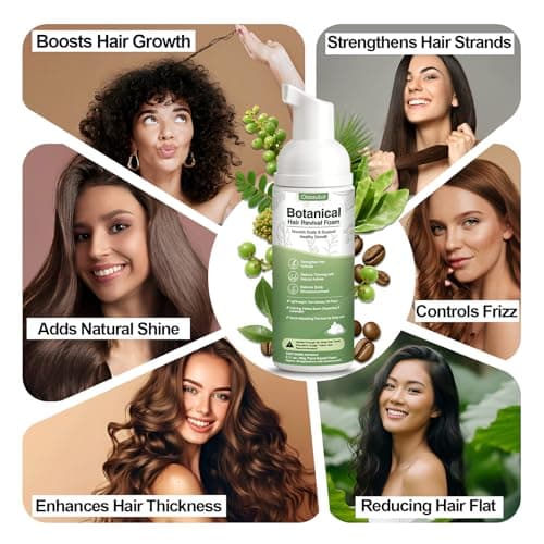 Hair Growth Oil Foam with Rosemary and Castor Oil Vegan Natural Formula for Thinning Hair Organic Plant Based Scalp Treatment Non Greasy Hair Regrowth Support for Men and Women 3 Bottles Each 2.11 oz view 5