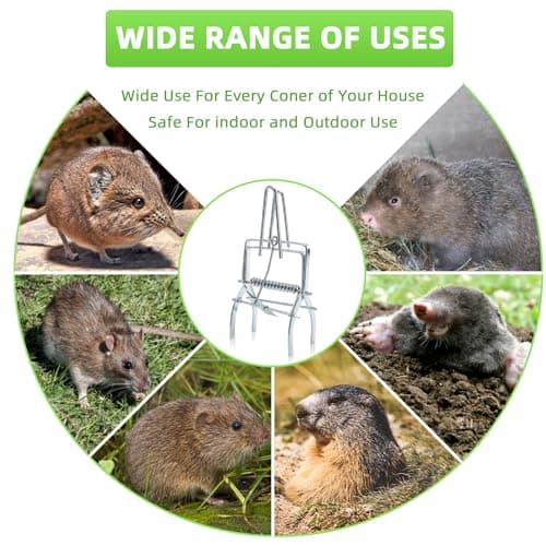 2 Pack Mole Traps, Reusable Easy-Set Mechanical Trap for Lawns, Gardens and Farmland view 5