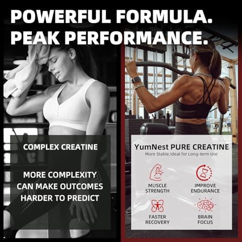 Creatine Gummies NSF Certified for Men & Women, 5000 MG Creatine Monohydrate Gummies for Muscle Growth, Strength & Energy Support - Sugar Free, Vegan, Strawberry Flavor, 135 Count Creatine Gummy view 4