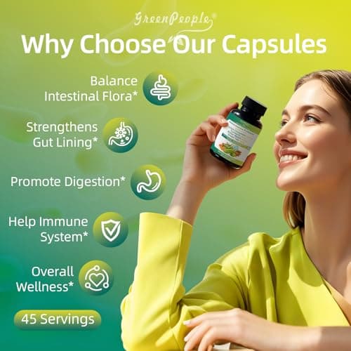 GREENPEOPLE Akkermansia Probiotics 15B CFU for Gut Function, 60CT Probiotics Supplement with Ceylon Cinnamon, Turmeric | Digestive Health & Metabolic Support | Women & Man | Vegan & Gluten Free view 5