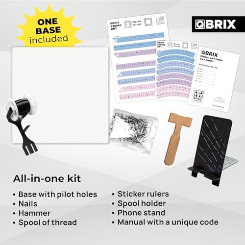 QBRIX Custom String Art Kit | DIY Craft Kit for Adults for Handmade Home Décor Creation | All-in-One Photo String Art Maker | Round or Square Portrait view 6