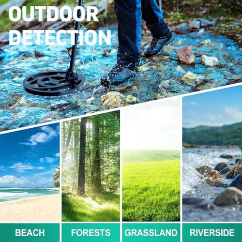 Metal Detector for Adults & Kids, High Accuracy Professional Metal Detectors 10" Detection Depth, 3Detection Modes Metal Detectors,with LCD Display, Adjustable 37.4" to 48.8" Gold Detector view 2