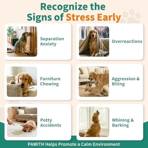 Pawith Dog Calming Diffuser with Pheromones – Calming Diffuser for Dogs, Helps Reduce Anxiety, Stress & Barking, Drug-Free Dog Pheromone Diffuser with 2 Refills view 2