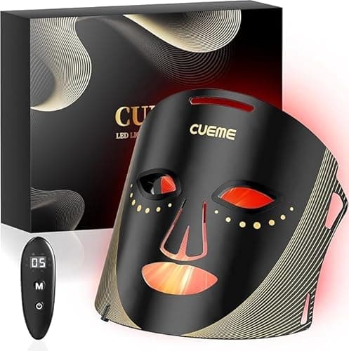 CUEME Red Light Therapy for Face, FDA-Cleared LED Light Therapy Mask for Wrinkles, Acne Treatment, and Skin Care, Portable Facial Mask for Women - Mom, Sister, Girlfriend, and Wife