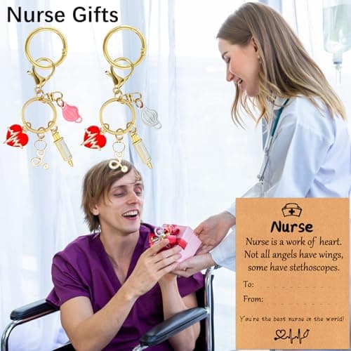 ownmysty Nurses Gifts for Women, Keychain Nurse Charms Essentials Accessories for Tote Bag/Purse Nurses Week Graduation Gifts view 5