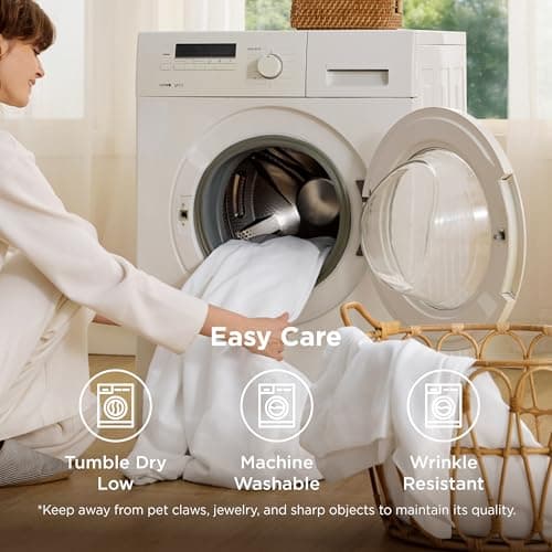 Bedsure White Duvet Cover Queen Size - Soft Double Brushed Bedding Set for Kids & Adults, Zipper Closure, 3 Pieces, Includes 1 Duvet Cover (90"x90") & 2 Pillow Shams, NO Comforter view 5