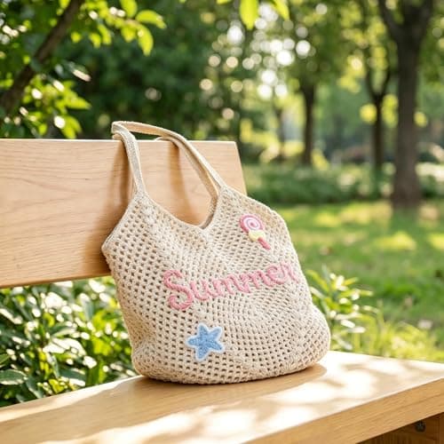 NYLGOXITK Custom Name Hollow-Weave Crochet Tote Bag Personalized Lightweight Woven Beach Bag for Women, Perfect for Bachelorette Party, Vacation & Everyday Outings view 4
