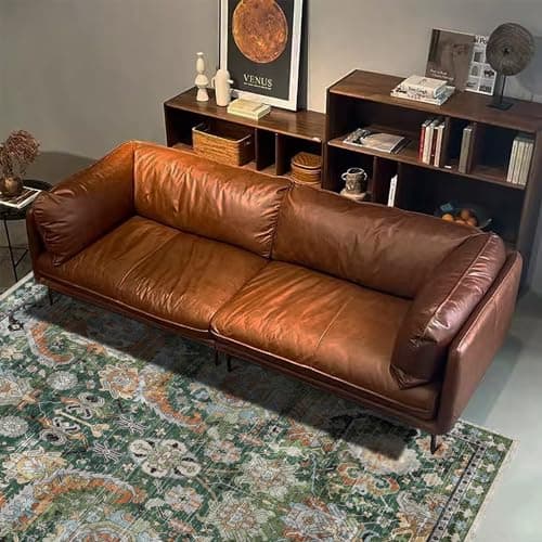 RUGSURE Washable Area Rugs - Perfect for Living Room, Bedroom, Kids Room, Nursery - Stain & Water Resistant Non-Slip, Pet & Child Friendly, Vintage Tribal Area Rugs (Green, 8' x 10') view 5