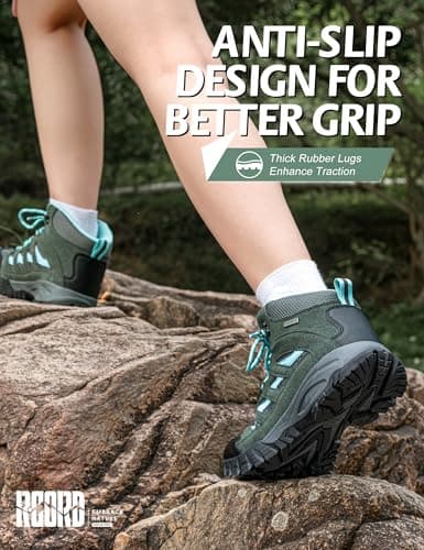 R CORD Hiking Boots Women Waterproof Breathable Non-Slip Womens Hiking Boots Arch Support for Rocky Trails Mountain Climbing & All-Day Comfort view 4