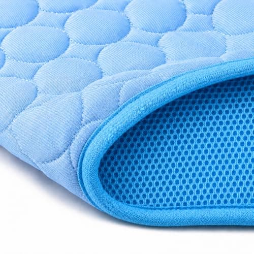 Doggykingdom Cooling Mat for Dogs – Ice Silk Self-Cooling Pet Pad for Dogs & Cats, Breathable Washable Cooling Pad for Crate, Kennel, Car & Floor, Summer Sleeping Mat, No Water Needed, Blue, X-Small view 6