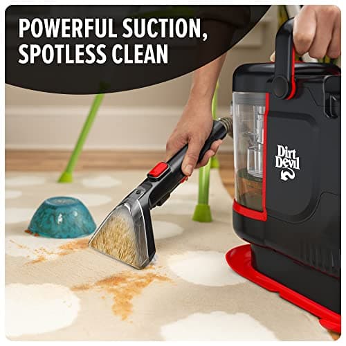 Dirt Devil Portable Spot Cleaner Machine for Carpet and Upholstery, Powerful Suction Spot Cleaning Machine with Versatile Tools, Pair with Dirt Devil Portable Cleaner Solution view 3