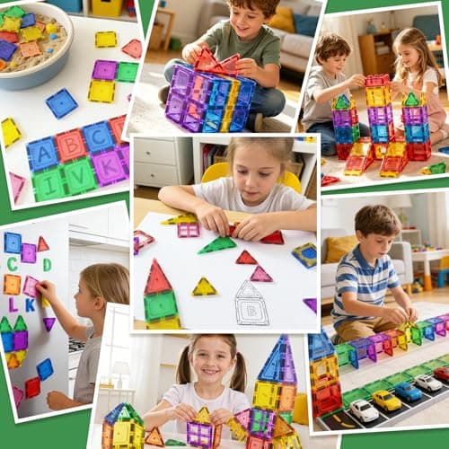 Magnetic Tiles Starter Set - Classroom Must Haves STEM Toys for Kids Age 3+ view 6