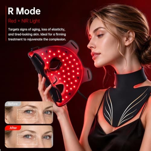 Red Light Therapy Mask for Face & Neck, 640 LEDs, 4 Modes view 5