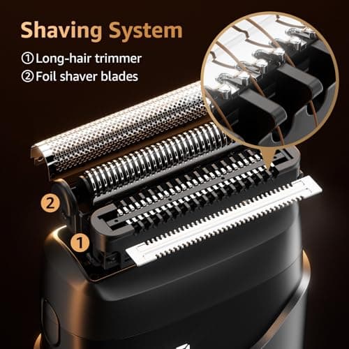 Mbzoey Electric Foil Shavers for Men: IPX7 Waterproof - Magnetic Cover view 4