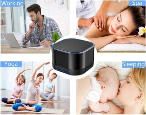 Magicteam Sound White Noise Machine with 20 Non Looping Natural Soothing Sounds and Memory Function 32 Levels of Volume Powered by AC or USB and Sleep Sound Timer Therapy for Baby Kids Adults view 6