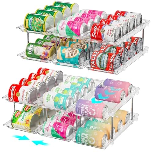oylik Can Organizer for Pantry, 4 Tiers Can Storage Rack, up to 48 Cans Food Holders for Fridge, Cabinet and Pantry Organization — image 1