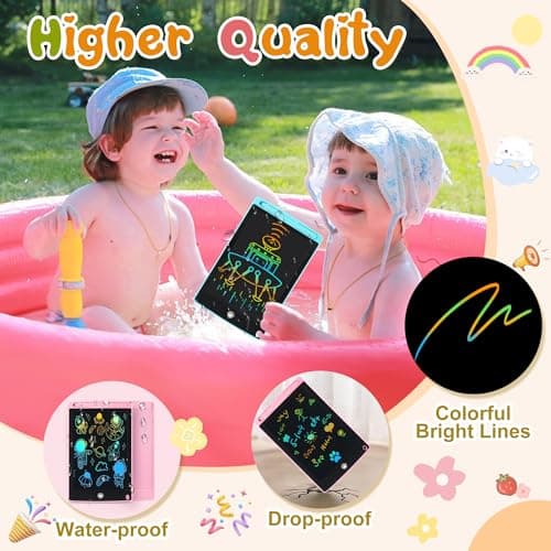 2 Pack LCD Writing Tablet, Electronic Drawing Writing Board, Erasable Drawing Doodle Board, Doodle Pad Toys for Kids Adults Learning & Education, 8.5IN(Blue+Pink) view 3